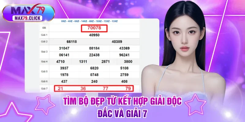 Tìm bộ đẹp từ kết hợp giải độc đắc và giải 7