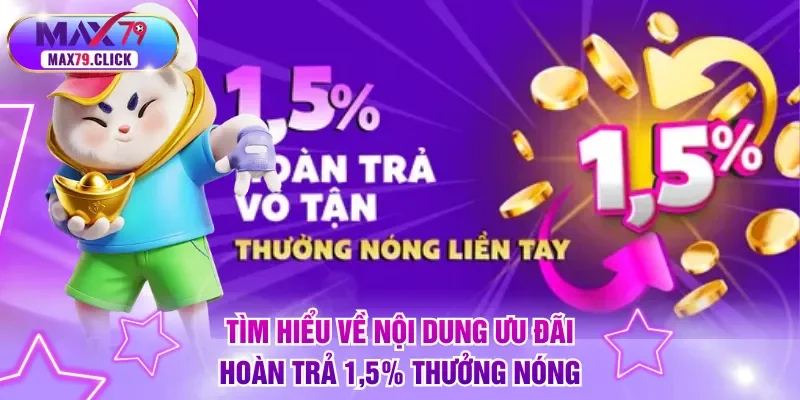 Tìm hiểu về nội dung ưu đãi hoàn trả 1,5% thưởng nóng